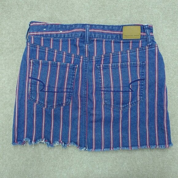 American Eagle Jean Stretch Women's Cotton Skirts  Hi Rise Mini SZ 8 - Picture 2 of 5
